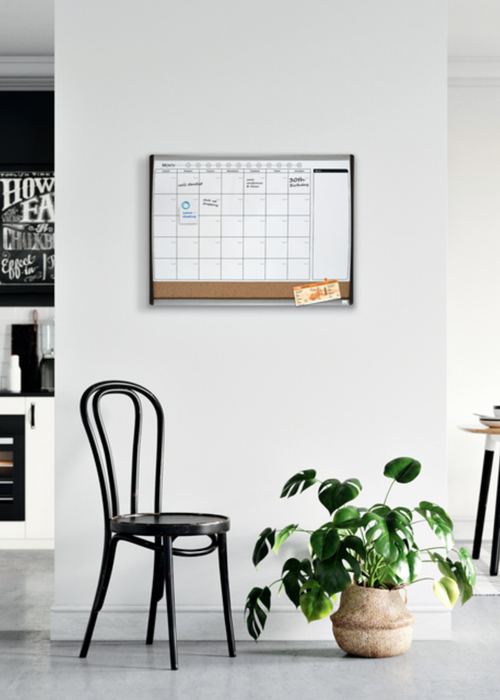 Nobo Tableau mixte Planning magnétique/liège Nobo 585x430cm incurvé