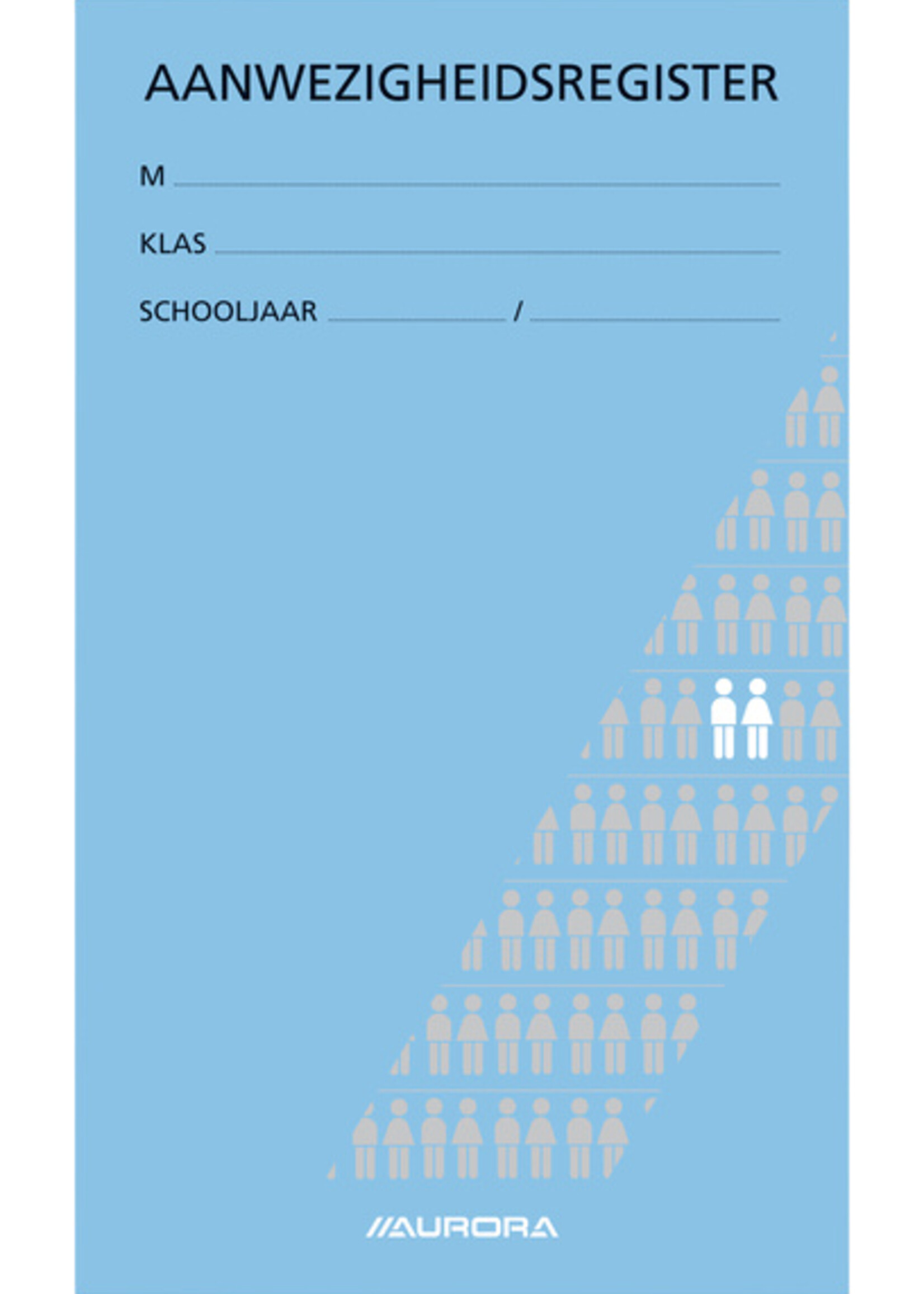 Aurora Registre de fréquentation Aurora 155x260mm 28 feuilles Néerlandais