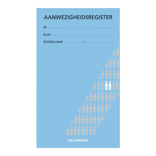 Aurora Aanwezigheidsregister Aurora 155x260mm 28blz Nederlandstalig