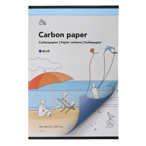 Qbasic Papier carbone Qbasic A4 21x29,7cm 10 feuilles bleu