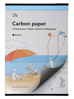 Qbasic Papier carbone Qbasic A4 21x29,7cm 10 feuilles noir