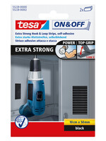 Tesa Bandelette auto-agrippante Tesa On & Off 55228 50x100mm noir