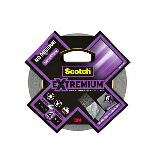 Scotch Plakband Scotch Extremium no residue duct tape 18.2mx48mm grijs