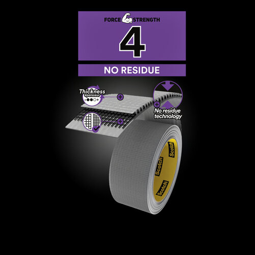 Scotch Plakband Scotch Extremium no residue duct tape 18.2mx48mm grijs