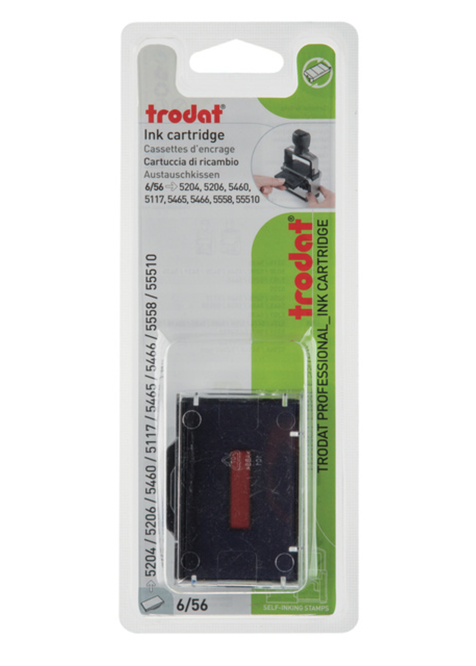 Trodat Cassette d'encrage Trodat 6/56/2 2 pièces bleu/rouge