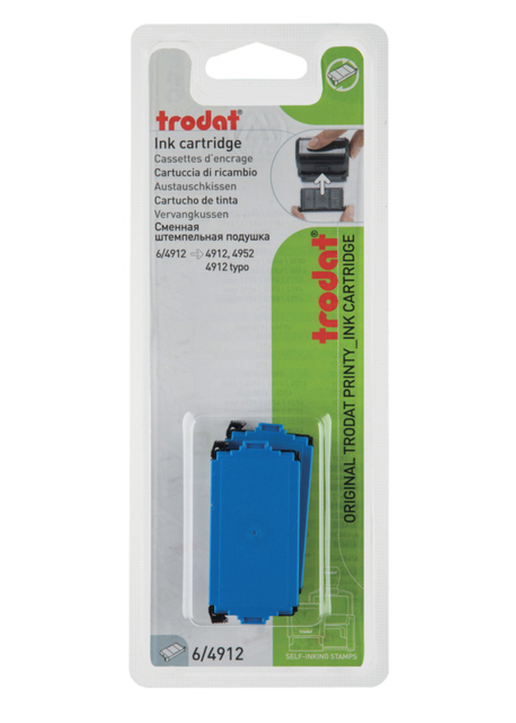 Trodat Stempelkussen Trodat Printy 6/4912 2 stuks blauw