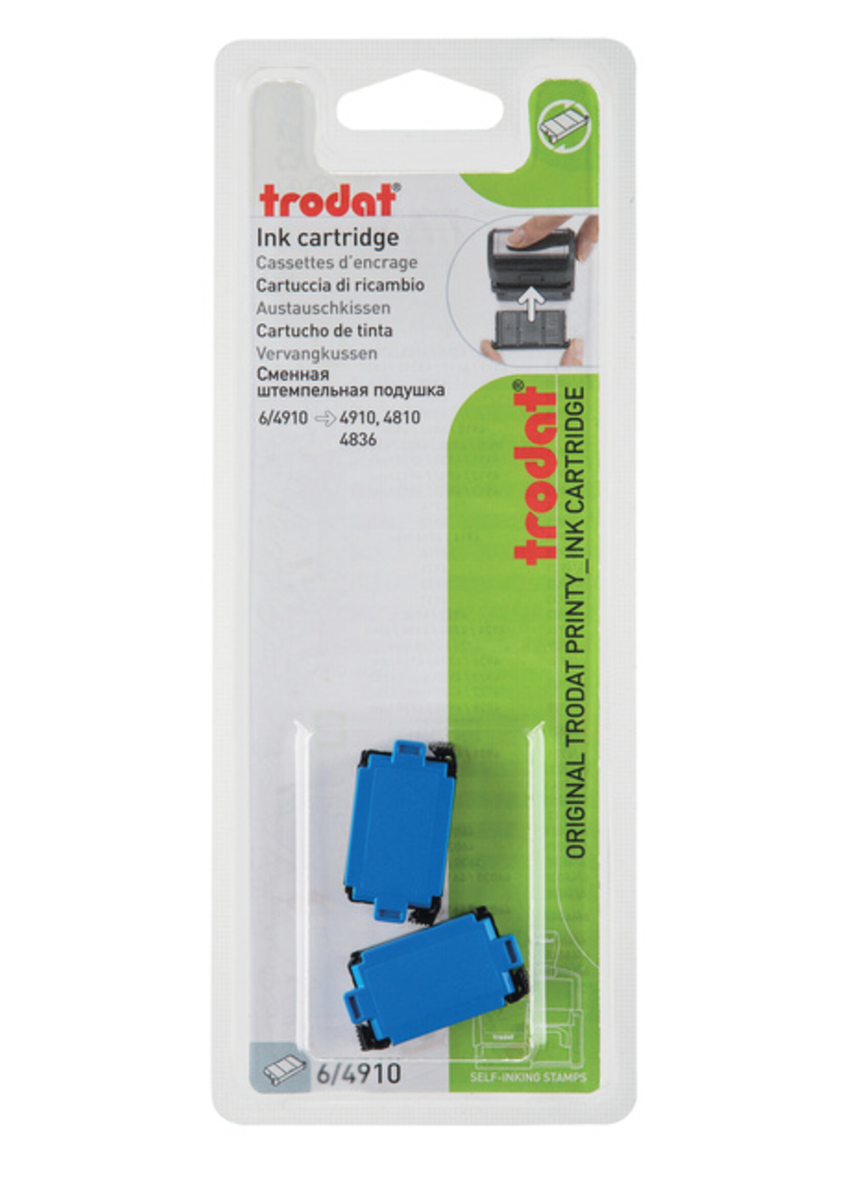 Trodat Stempelkussen Trodat Printy 6/4910 2 stuks blauw