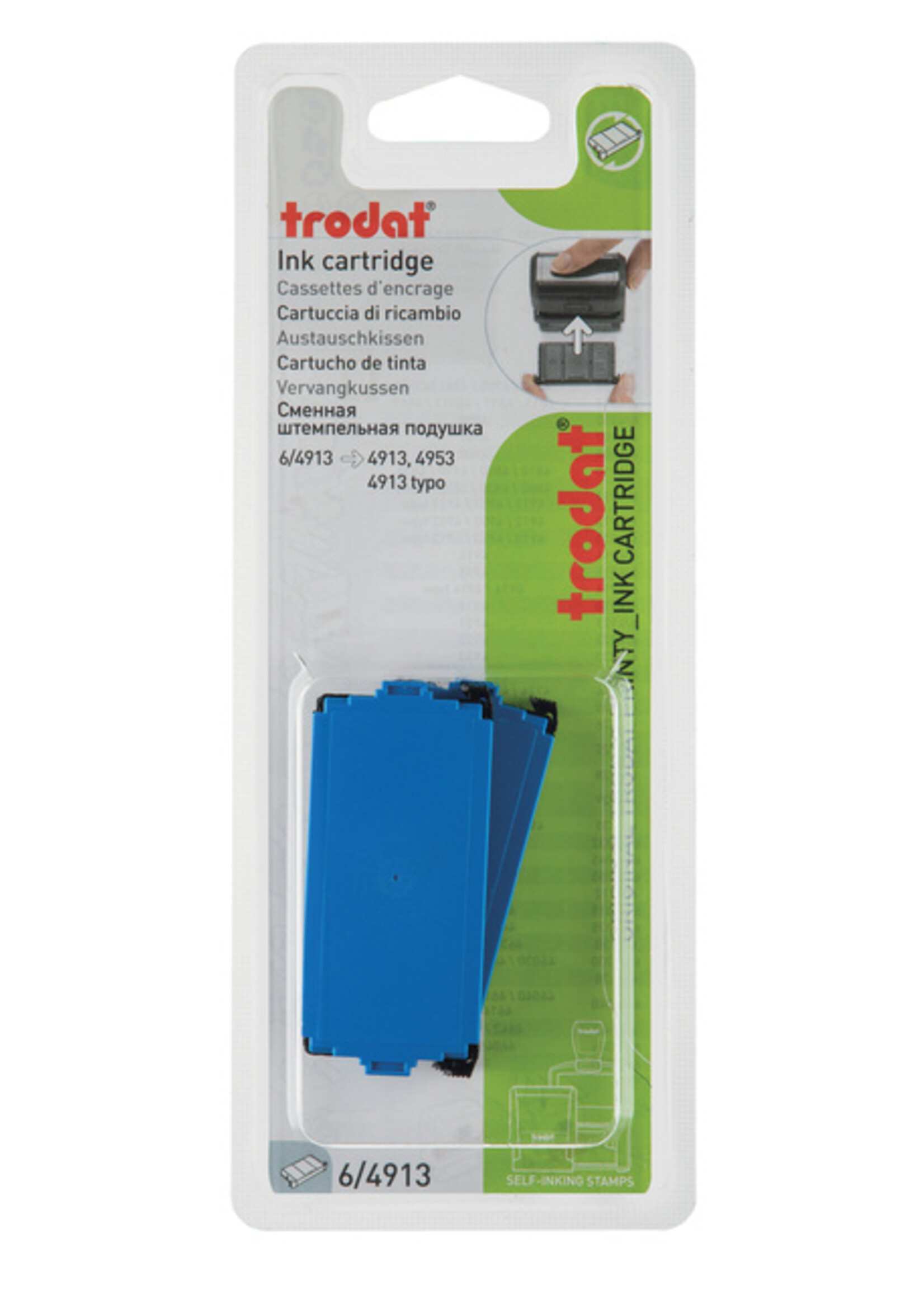 Trodat Stempelkussen Trodat Printy 6/4913 2 stuks blauw