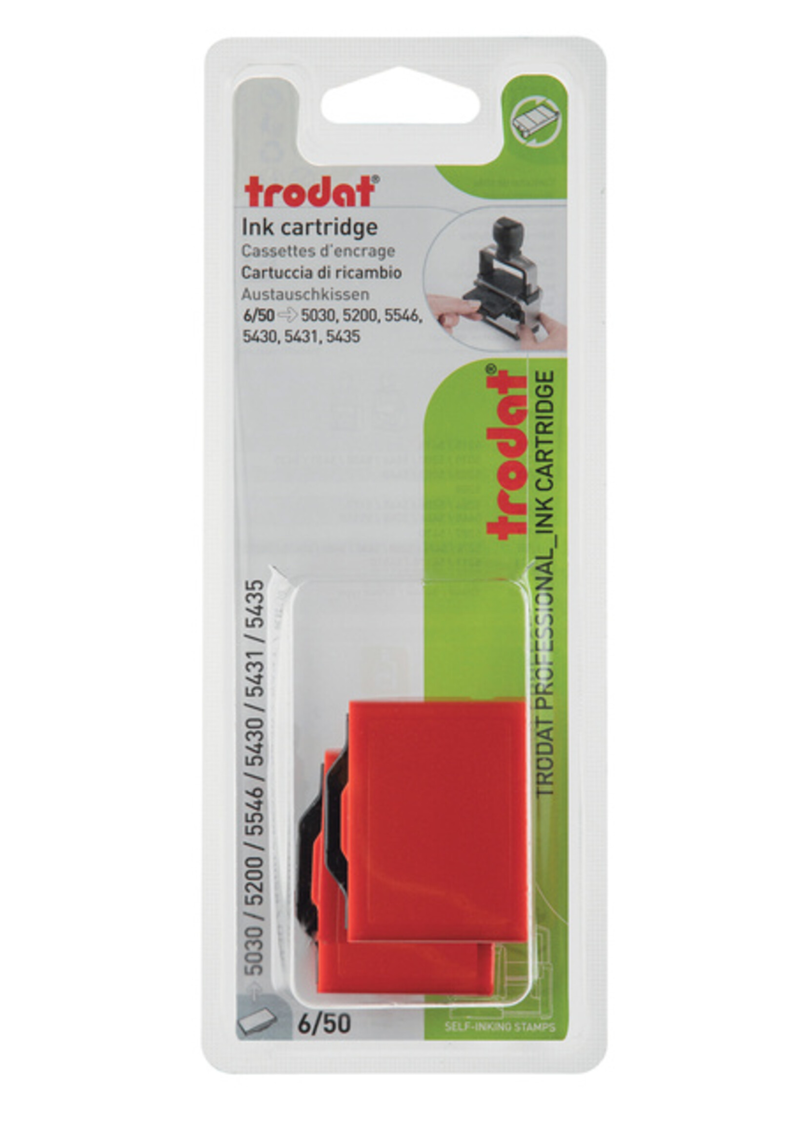 Trodat Stempelkussen Trodat 6/50 2 stuks rood