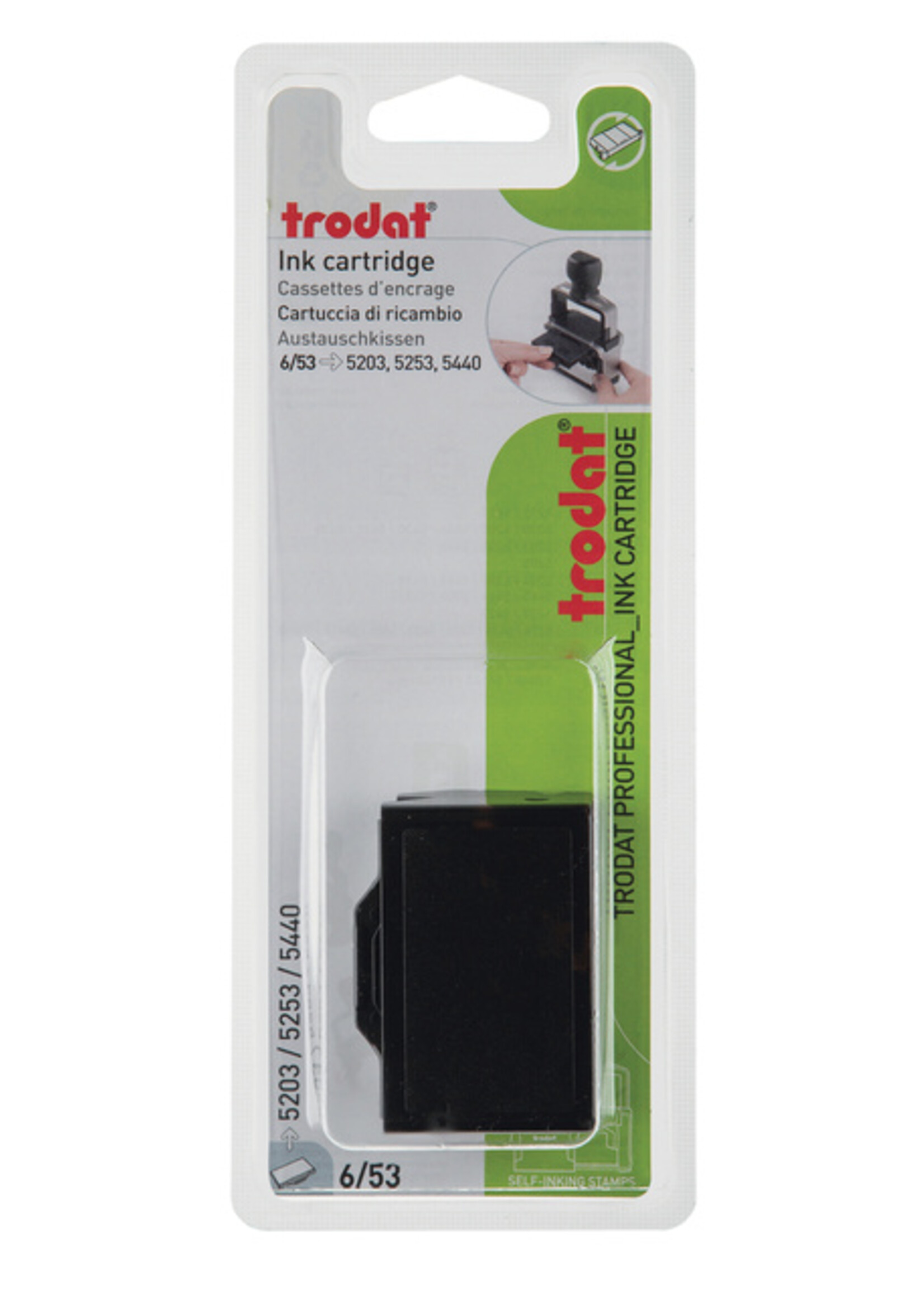 Trodat Cassette d'encrage Trodat 6/53 2 pièces noir