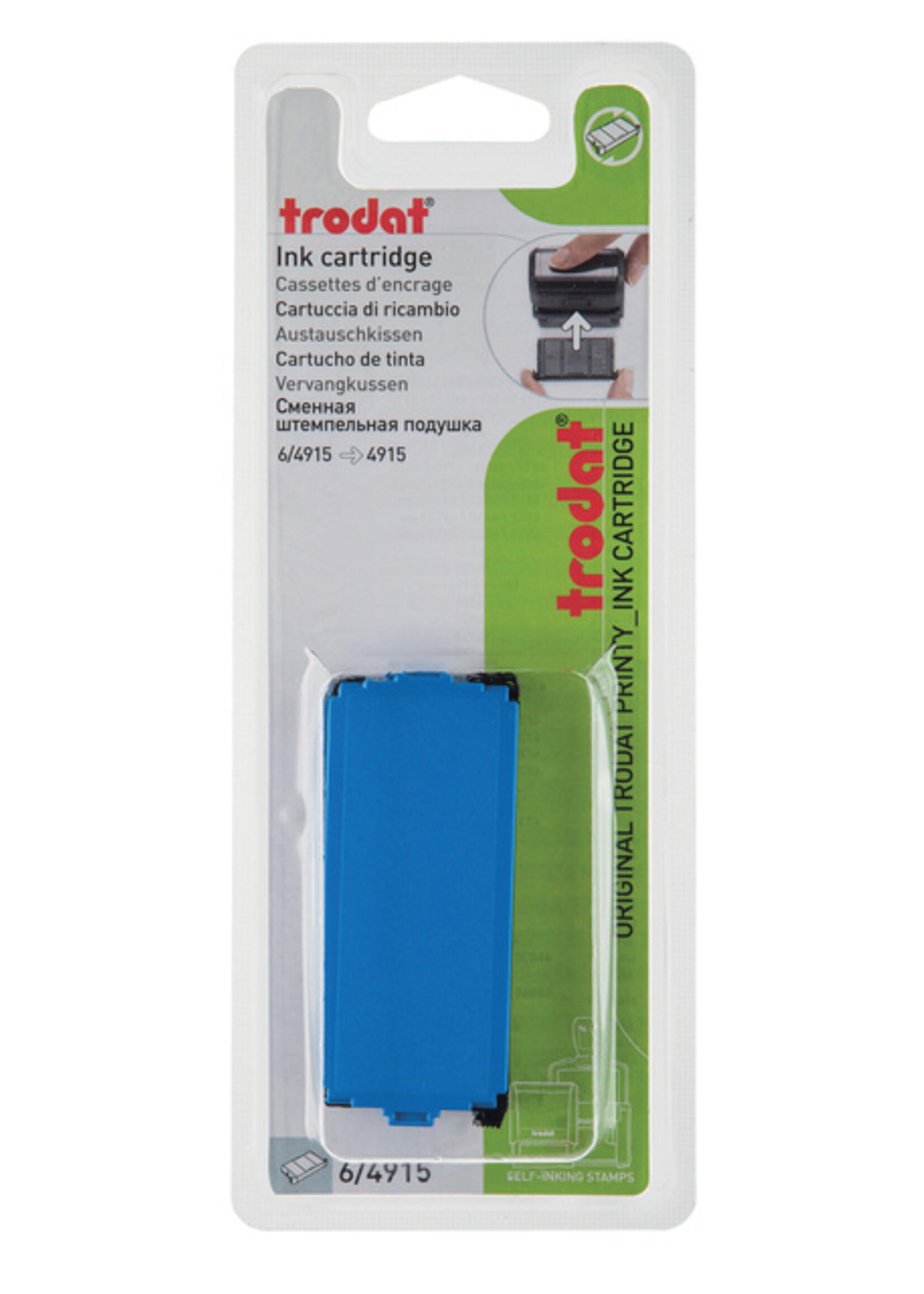 Trodat Cassette d'encrage Trodat 6/4915 2 pièces bleu