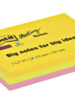 Post-it Bloc-mémos 3M Post-it 6445 Super Sticky 152x101mm assorti