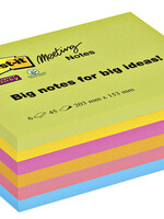 Post-it Memoblok 3M Post-it 8645 Super Sticky 203x153mm assorti