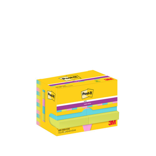 Post-it Memoblok 3M Post-it 622 Super Sticky 47.6x47.6mm Cosmic