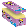 Post-it Memoblok 3M Post-it 654 Super Sticky 76x76mm geel 14+2 gratis