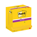 Post-it Bloc mémos 3M Post-it 655 Super Sticky 76x127mm néon jaune