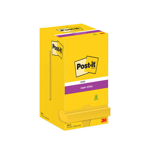 Post-it Bloc-mémos 3M Post-it 644 Super Sticky 76x76mm jaune