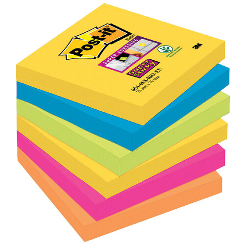 Post-it Bloc-mémos 3M Post-it 654-SSRO Super Sticky 76x76mm Rio