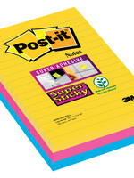 Post-it Memoblok 3M Post-it 4690 Super Sticky 101x152mm lijn Rio
