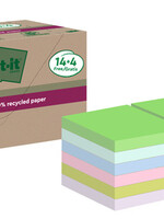 Post-it Memoblok 3M Post-it 654 RSS12COL 76mmx76mm colour notes 14+4 gratis