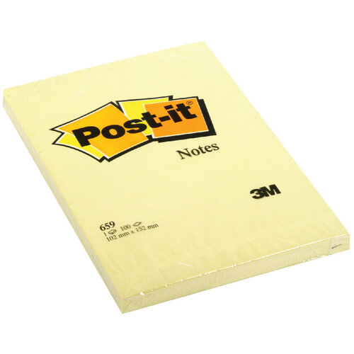 Post-it Memoblok 3M Post-it 659 102x152mm geel