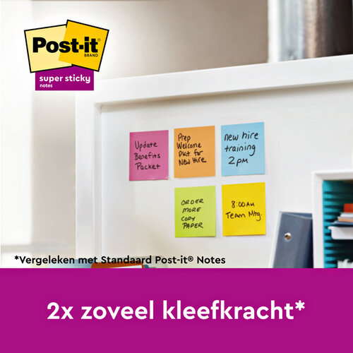 Post-it Memoblok 3M Post-it 654 Super Sticky 76X76mm roze