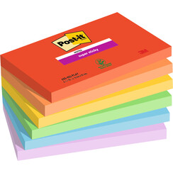 Bloc mémos 3M Post-it 655 Super Sticky 76x127mm Playful