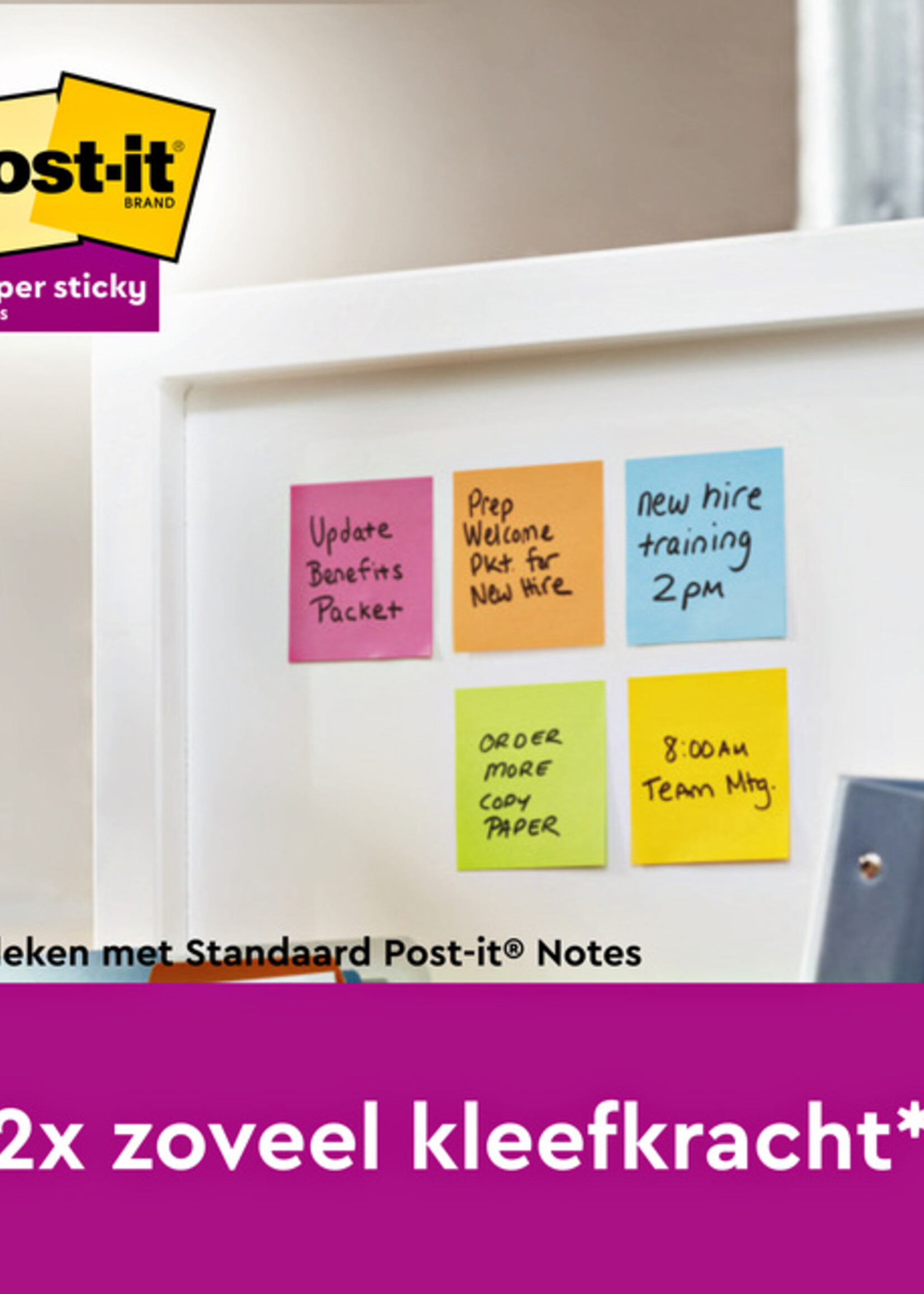 Post-it Bloc mémos 3M post-it 654 Super Sticky 76x76mm Oasis