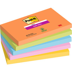 Bloc mémos 3M post-it 655 Super Sticky 76x127mm Boost