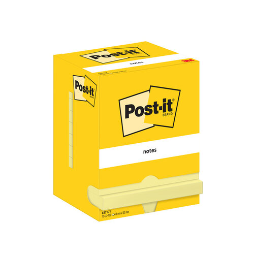 Post-it Bloc-mémos 3M Post-it 657 76x102mm jaune