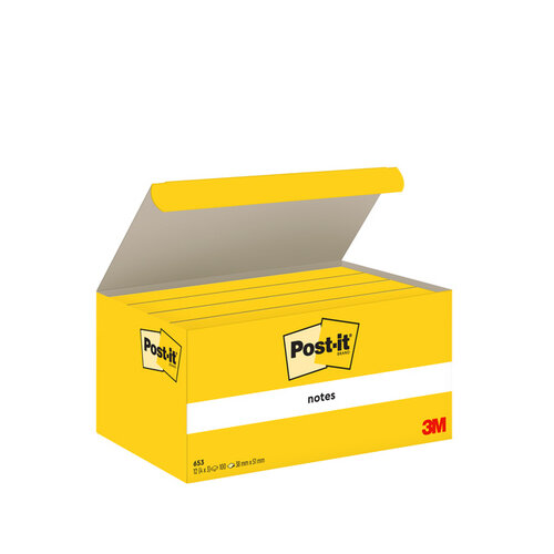 Post-it Memoblok 3M Post-it 653 38x51mm geel