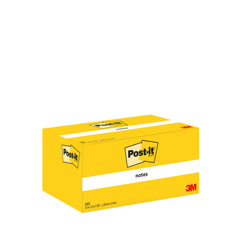 Post-it Bloc-mémos 3M Post-it 653 38x51mm jaune