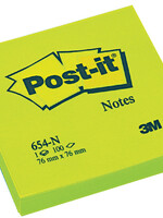 Post-it Memoblok 3M Post-it 654 76x76mm neon groen