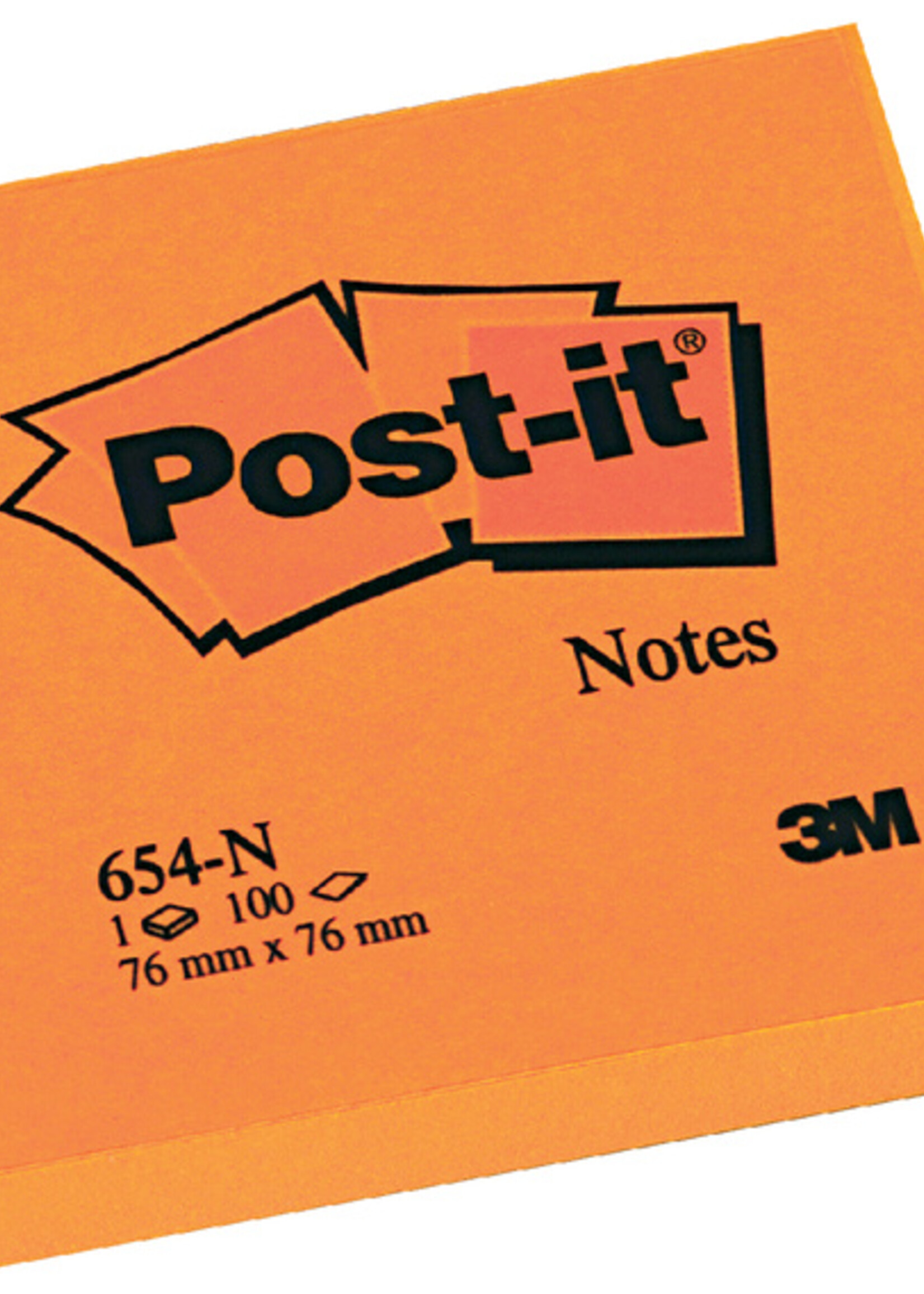 Post-it Memoblok 3M Post-it 654 76x76mm oranje