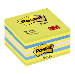 Bloc-mémos Post-it 2028NB cube 76x76mm néon 450 feuillets