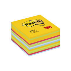 Bloc-mémos Post-it 2028U cube 76x76mm néon 450 feuillets