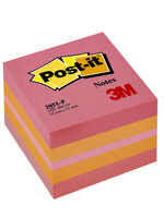Post-it Bloc-mémos Post-it 20511P cube 51x51mm rose 400 feuillets