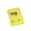 Post-it Bloc-mémos Post-it 662 102x152mm quadrillé jaune