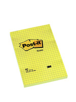 Post-it Bloc-mémos Post-it 662 102x152mm quadrillé jaune