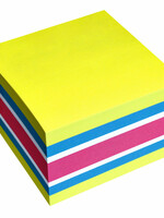 info notes Bloc cube Info Notes 75x75mm néon assorti 450 feuillets