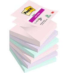 Bloc mémos 3M post-it Z-Notes R330 Super Sticky 76x76mm Soulful