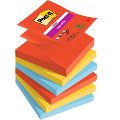 Bloc-mémos 3M Post-it Z-notes R330 Super Sticky 76x76mm Playful