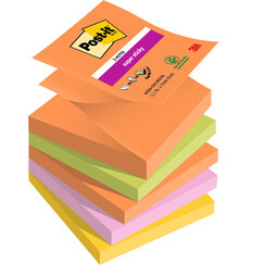 Bloc-mémos 3M post-it Z-Notes R330 Super Sticky 76x76mm Boost