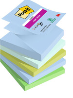 Post-it Bloc mémos 3M Post-it Z-Notes R330 Super Sticky 76x76mm Oasis