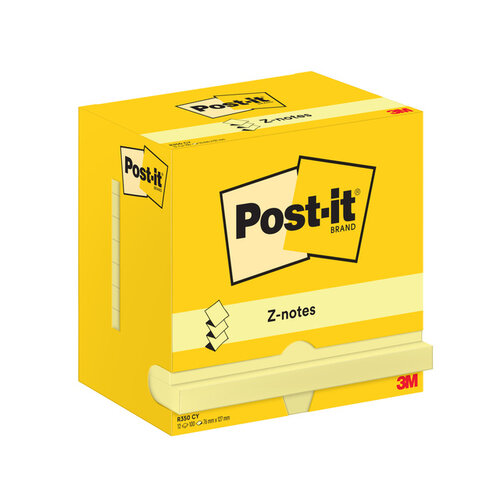 Post-it Bloc-mémos 3M post-it Z-Note R350 76x127mm jaune