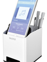 Leitz Pot à crayons Leitz WOW blanc/noir