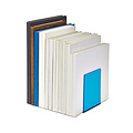 MAUL Boekensteun MAUL 10x10x13cm acryl set 2 neon blauw transparant