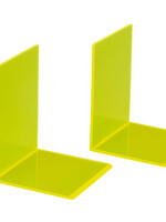 MAUL Boekensteun MAUL 10x10x13cm acryl set 2 neon geel transparant