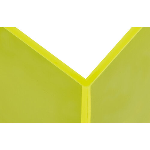 MAUL Boekensteun MAUL 10x10x13cm acryl set 2 neon geel transparant