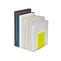 MAUL Boekensteun MAUL 10x10x13cm acryl set 2 neon geel transparant